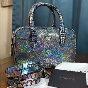 Brahmin NWT Mara - Royal Blue Ardwell - Iridescent & Holographic Accents!